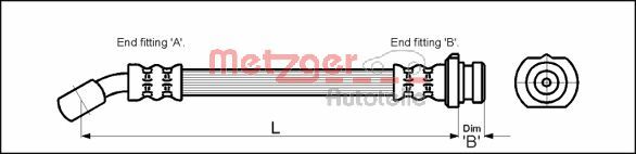 METZGER 4111971 Bremsschlauch