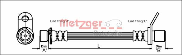 METZGER 4112172 Bremsschlauch