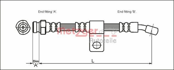 METZGER 4110403 Bremsschlauch