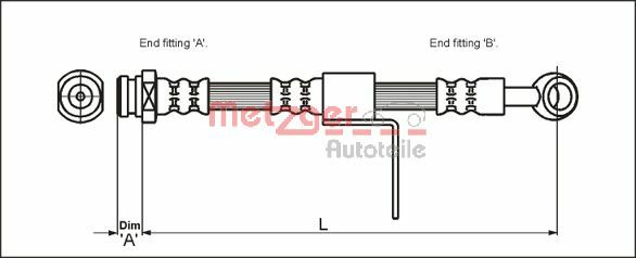 METZGER 4110431 Bremsschlauch