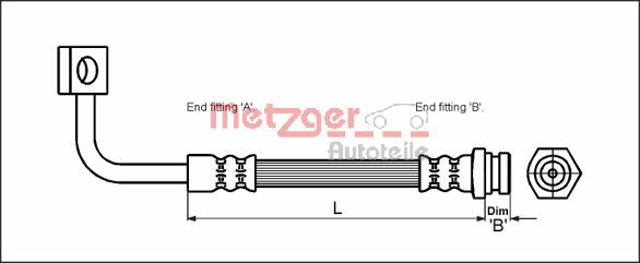 METZGER 4111020 Bremsschlauch