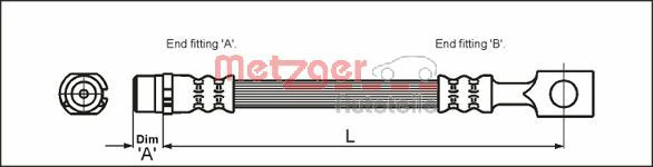 METZGER 4112818 Bremsschlauch