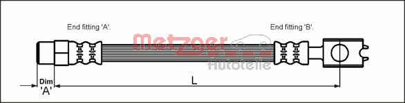 METZGER 4116226 Bremsschlauch