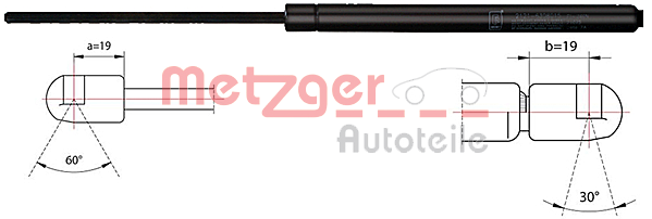 METZGER 2110475 gázrugó, csomag-/poggyásztér HYUNDAI