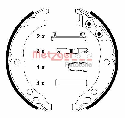 METZGER KR 947 Bremsbackensatz, Feststellbremse