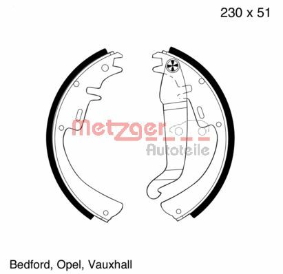 METZGER MG 109 Bremsbackensatz
