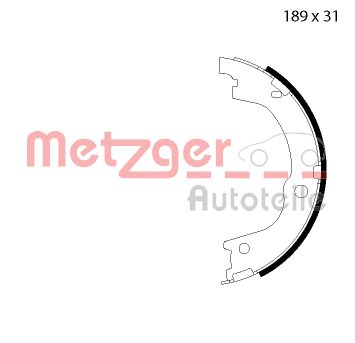METZGER MG 127 Bremsbackensatz, Feststellbremse