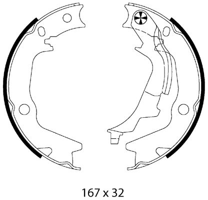 METZGER MG 227 Bremsbackensatz, Feststellbremse