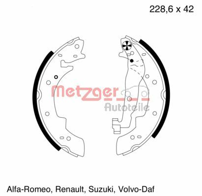 METZGER MG 300 Bremsbackensatz