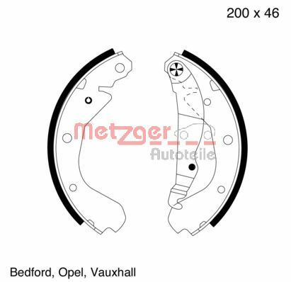 METZGER MG 419 Bremsbackensatz