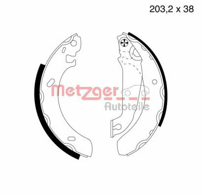 METZGER MG 539 Bremsbackensatz