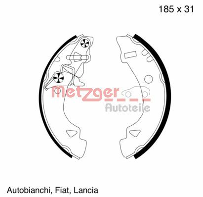 METZGER MG 586 Bremsbackensatz
