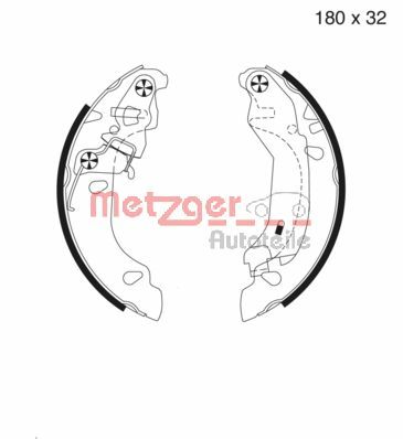 METZGER MG 980 Bremsbackensatz