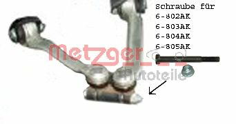 METZGER 55002118 szerelőkészlet, vezetőkar elsőtengely AUDI SEAT SKODA VW