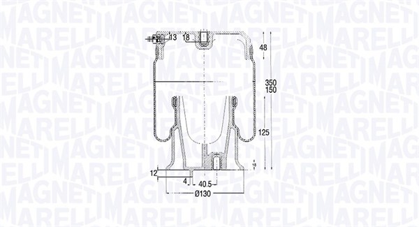 MAGNETI MARELLI 030607020185 Soffietto, Sospensione pneumatica