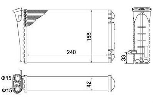 MAGNETI MARELLI 359000391940 Εναλλάκτης θερμότητας, θέρμανση εσωτερικού χώρου for OPEL VAUXHALL