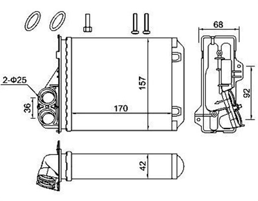 MAGNETI MARELLI 359000391990 Εναλλάκτης θερμότητας, θέρμανση εσωτερικού χώρου for DACIA RENAULT