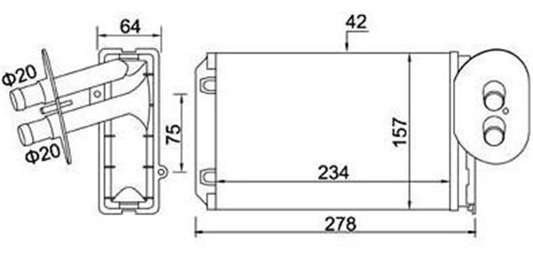 MAGNETI MARELLI 359000392010 Εναλλάκτης θερμότητας, θέρμανση εσωτερικού χώρου for VW