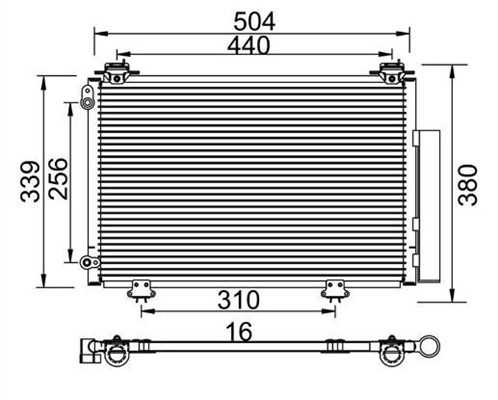 MAGNETI MARELLI 359003221560 Συμπυκνωτής, σύστ. κλιματισμού for TOYOTA