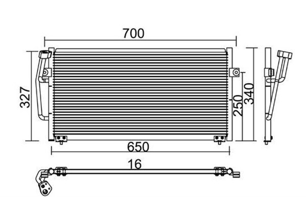 MAGNETI MARELLI 359003221630 Συμπυκνωτής, σύστ. κλιματισμού for VOLVO