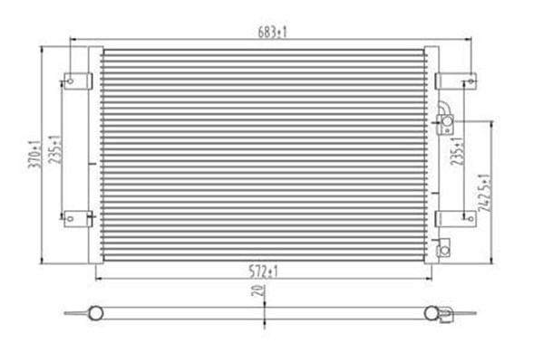 MAGNETI MARELLI 359003221670 Συμπυκνωτής, σύστ. κλιματισμού for FORD SEAT VW