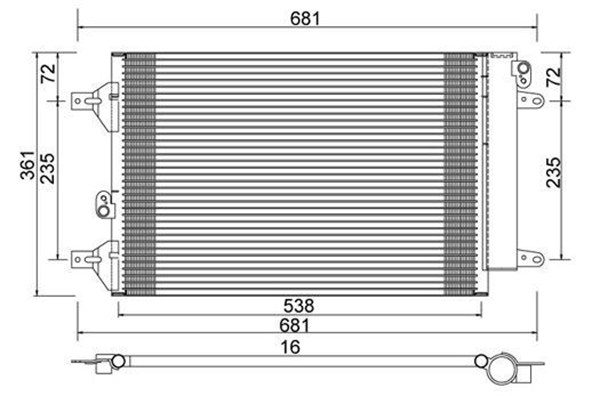 MAGNETI MARELLI 359003221690 Συμπυκνωτής, σύστ. κλιματισμού for FORD SEAT VW