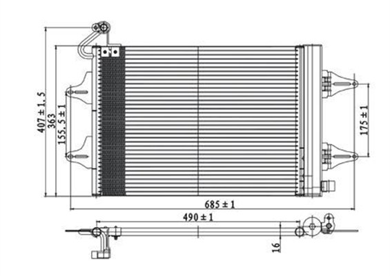 MAGNETI MARELLI 359003221710 Συμπυκνωτής, σύστ. κλιματισμού for SEAT SKODA VW