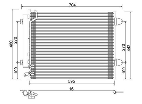 MAGNETI MARELLI 359003221720 Συμπυκνωτής, σύστ. κλιματισμού for BMW BMW (BRILLIANCE)