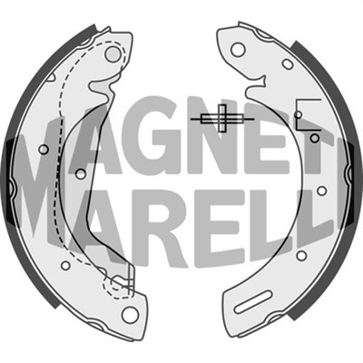 MAGNETI MARELLI 360219198358 Ganascia freno-Ganascia freno-Ricambi Euro