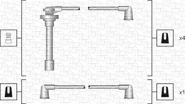 MAGNETI MARELLI 941318111173 Kit cavi accensione