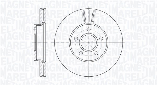 MAGNETI MARELLI 361302040136 Brzdový kotúč
