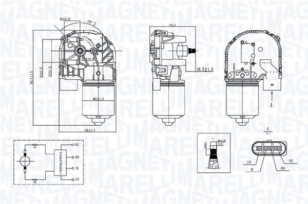 MAGNETI MARELLI 064377700010 Motor stieračov