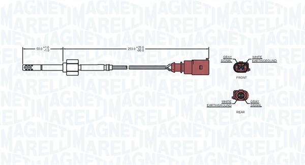 MAGNETI MARELLI 172000085010 Sensore, Temperatura gas scarico