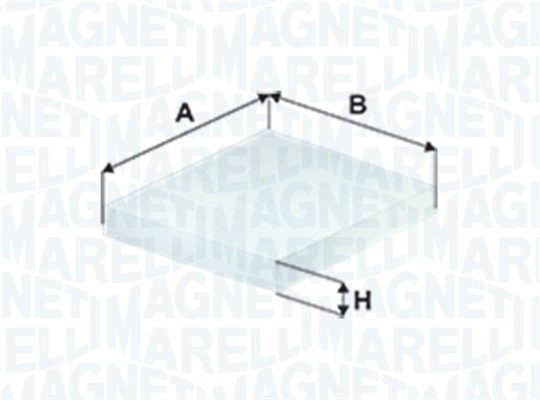 MAGNETI MARELLI 350208066730 Filtro, Aria abitacolo