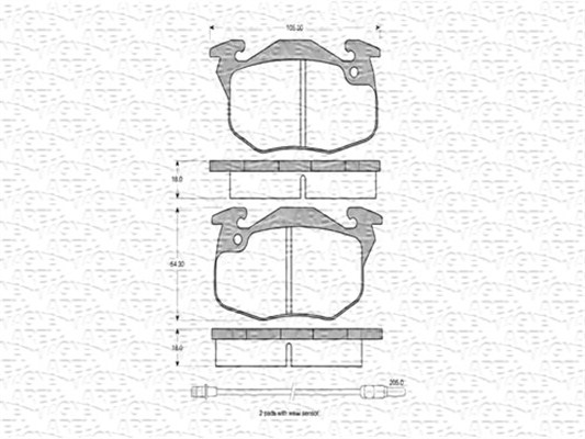 MAGNETI MARELLI 430216170214 Kit pastiglie freno, Freno a disco-Kit pastiglie freno, Freno a disco-Ricambi Euro