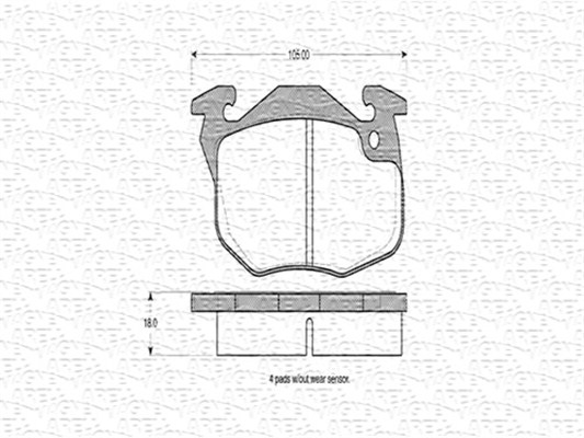 MAGNETI MARELLI 430216170215 Kit pastiglie freno, Freno a disco