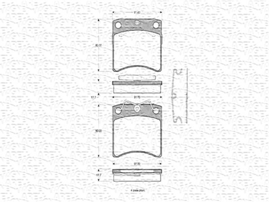 MAGNETI MARELLI 430216170315 Kit pastiglie freno, Freno a disco-Kit pastiglie freno, Freno a disco-Ricambi Euro