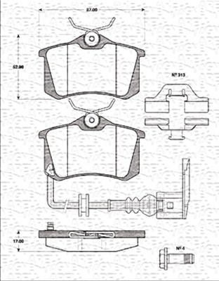 MAGNETI MARELLI 430216170257 Kit pastiglie freno, Freno a disco-Kit pastiglie freno, Freno a disco-Ricambi Euro