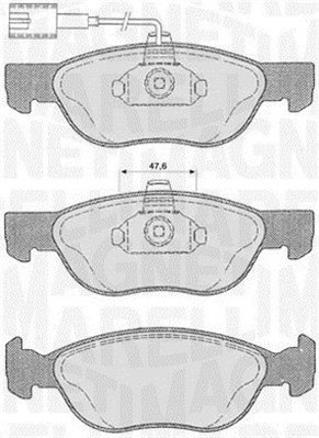 MAGNETI MARELLI 363916060102 Kit pastiglie freno, Freno a disco-Kit pastiglie freno, Freno a disco-Ricambi Euro