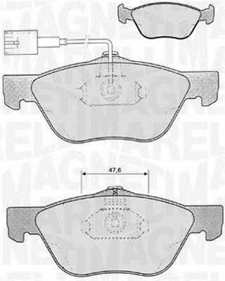 MAGNETI MARELLI 363916060103 Kit pastiglie freno, Freno a disco