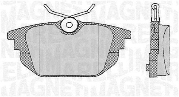 MAGNETI MARELLI 363916060106 Kit pastiglie freno, Freno a disco