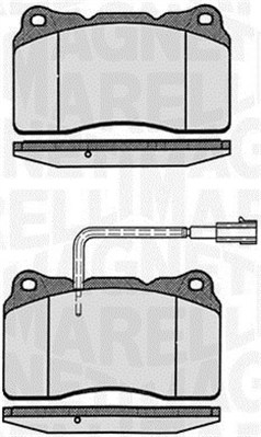 MAGNETI MARELLI 363916060110 Kit pastiglie freno, Freno a disco