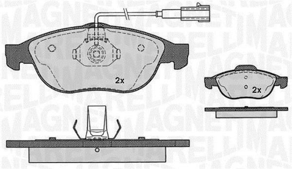 MAGNETI MARELLI 363916060112 Kit pastiglie freno, Freno a disco-Kit pastiglie freno, Freno a disco-Ricambi Euro