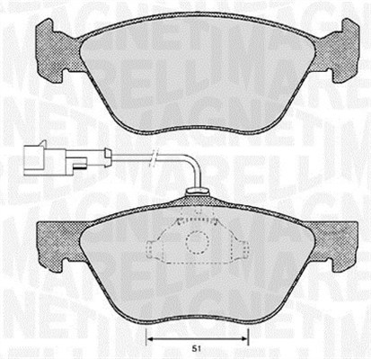 MAGNETI MARELLI 363916060118 Kit pastiglie freno, Freno a disco-Kit pastiglie freno, Freno a disco-Ricambi Euro