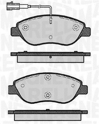 MAGNETI MARELLI 363916060124 Kit pastiglie freno, Freno a disco-Kit pastiglie freno, Freno a disco-Ricambi Euro