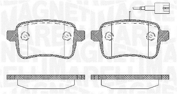 MAGNETI MARELLI 363916060129 Kit pastiglie freno, Freno a disco-Kit pastiglie freno, Freno a disco-Ricambi Euro