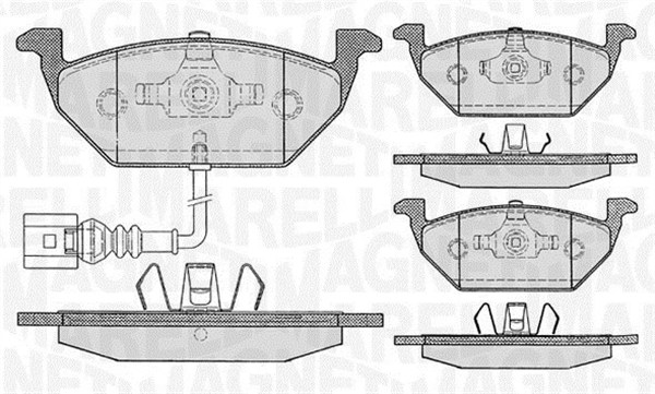 MAGNETI MARELLI 363916060132 Kit pastiglie freno, Freno a disco