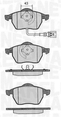 MAGNETI MARELLI 363916060136 Kit pastiglie freno, Freno a disco-Kit pastiglie freno, Freno a disco-Ricambi Euro