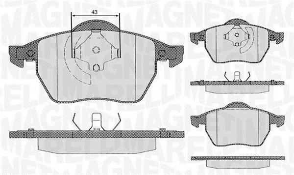 MAGNETI MARELLI 363916060137 Kit pastiglie freno, Freno a disco-Kit pastiglie freno, Freno a disco-Ricambi Euro