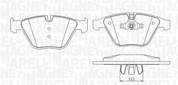 MAGNETI MARELLI 363916060150 Kit pastiglie freno, Freno a disco